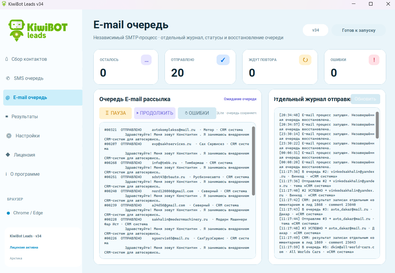 Email очередь